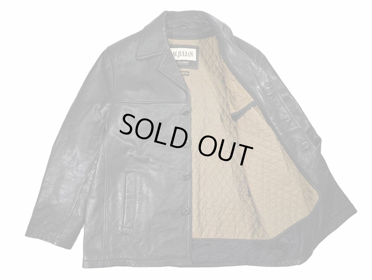 画像4: Used Wilsons M.Julian Leather Coat Black (4)