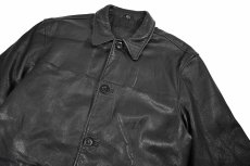 画像3: Used Kenneth Cole Reaction Leather Coat Black (3)