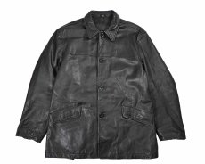 画像1: Used Kenneth Cole Reaction Leather Coat Black (1)