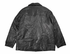 画像2: Used J.Crew Leather Coat Black (2)