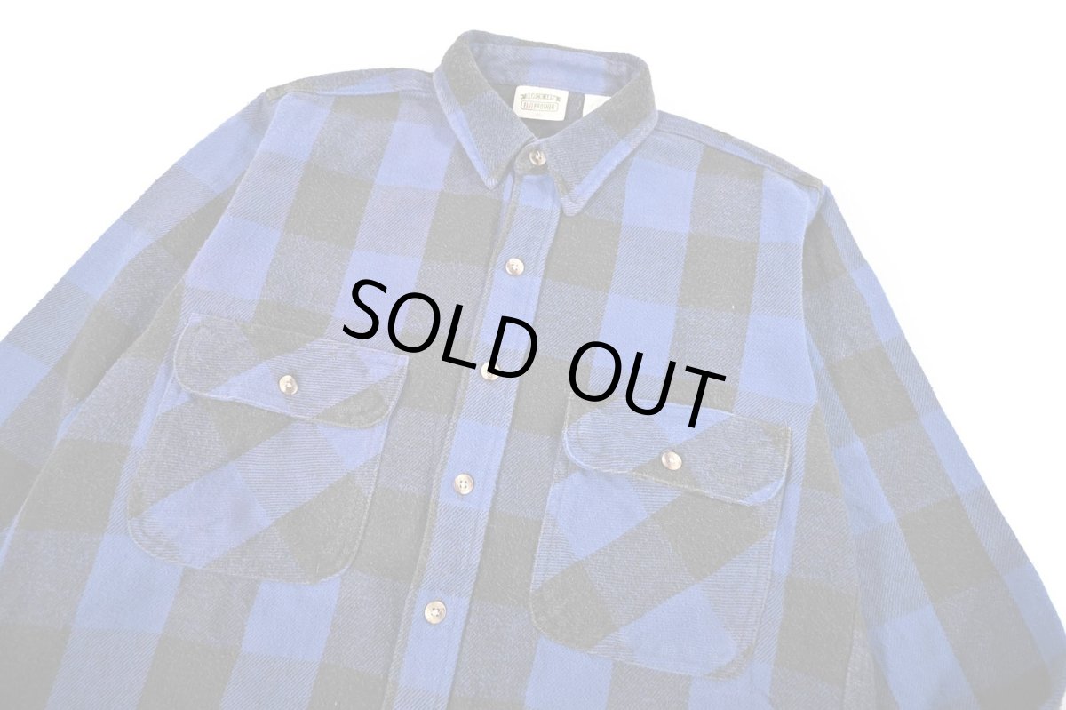 画像2: 90s Used Five Brother Heavy Flannel Shirt (2)
