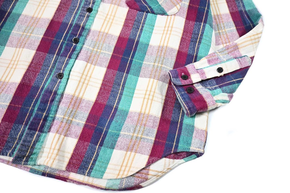 画像3: 90s Used Five Brothers Heavy Flannel Shirt (3)