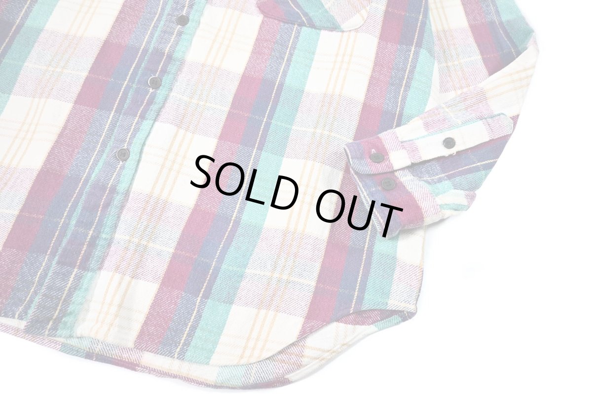 画像3: 90s Used Five Brother Heavy Flannel Shirt (3)
