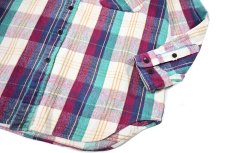 画像3: 90s Used Five Brothers Heavy Flannel Shirt (3)