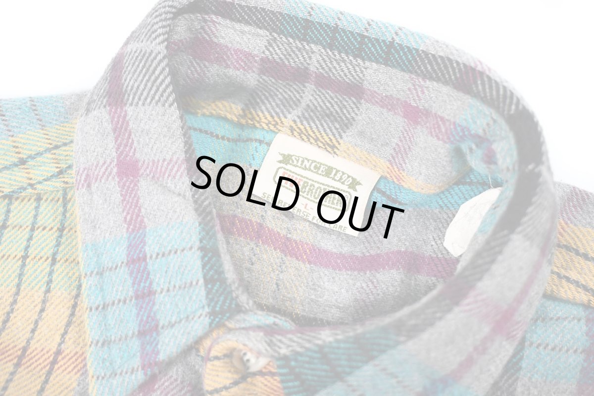 画像4: 90s Used Five Brother Heavy Flannel Shirt made in USA (4)