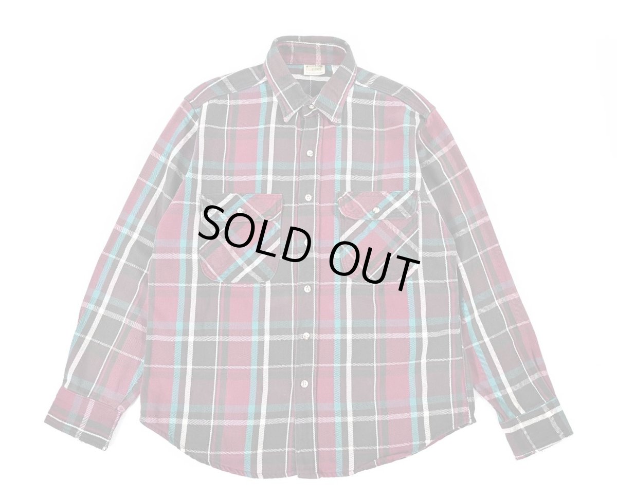 画像1: 90s Used Five Brother Heavy Flannel Shirt (1)