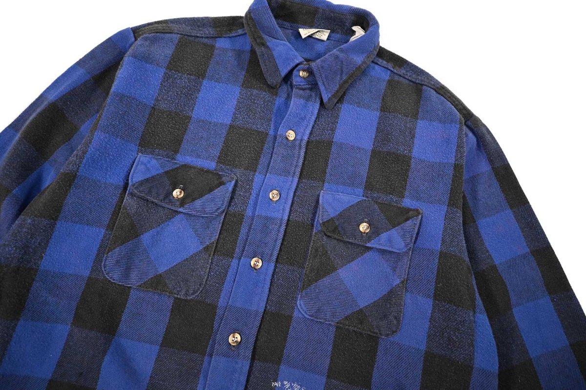 画像2: 90s Used Five Brothers Heavy Flannel Shirt (2)