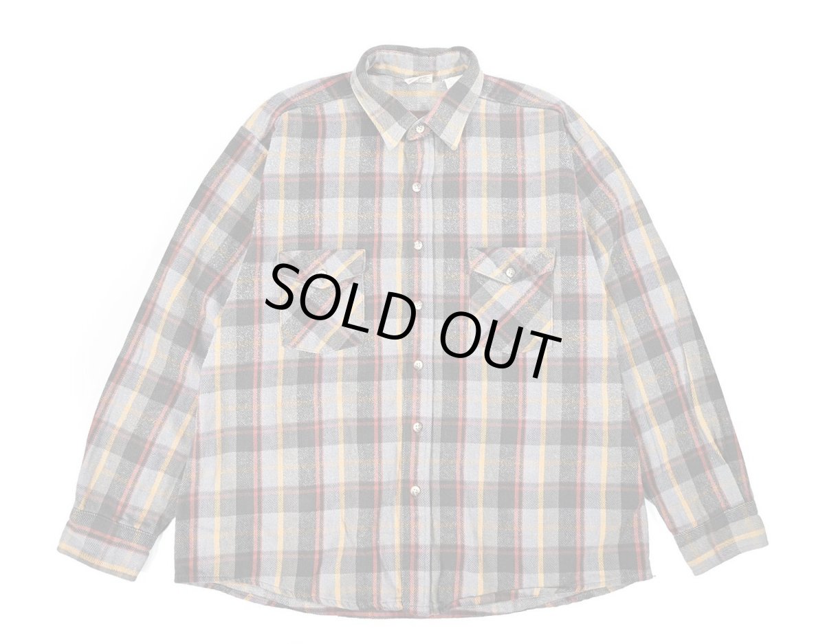 画像1: 90s Used Five Brothers Heavy Flannel Shirt (1)