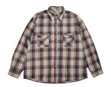 画像1: 90s Used Five Brothers Heavy Flannel Shirt (1)