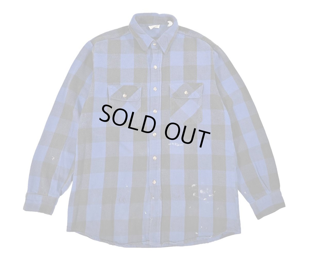 画像1: 90s Used Five Brother Heavy Flannel Shirt (1)
