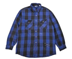 画像1: 90s Used Five Brothers Heavy Flannel Shirt (1)