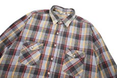 画像2: 90s Used Five Brothers Heavy Flannel Shirt (2)