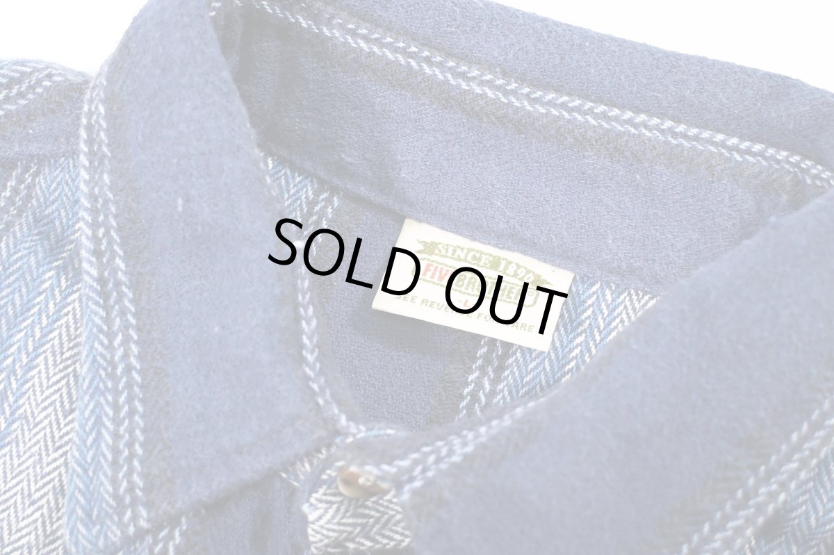 画像4: 90s Used Five Brothers Heavy Flannel Shirt (4)