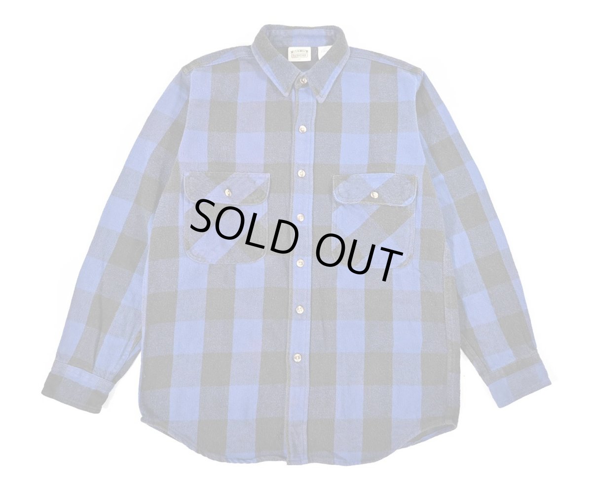 画像1: 90s Used Five Brother Heavy Flannel Shirt (1)
