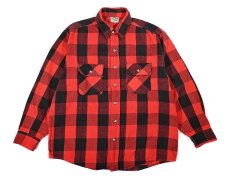 画像1: 90s Used Five Brothers Heavy Flannel Shirt (1)