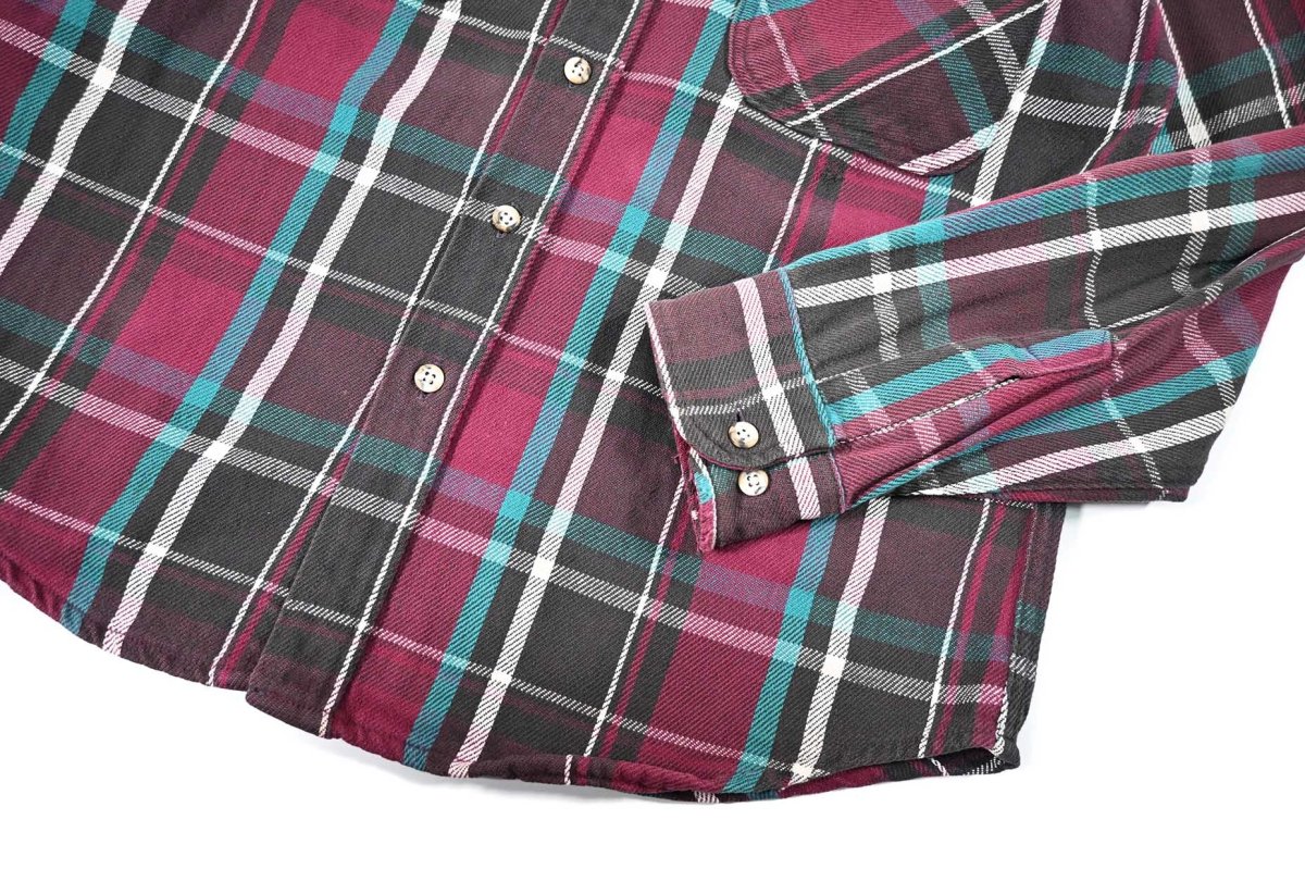 画像3: 90s Used Five Brothers Heavy Flannel Shirt (3)