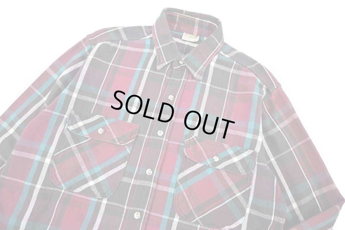 画像2: 90s Used Five Brother Heavy Flannel Shirt (2)