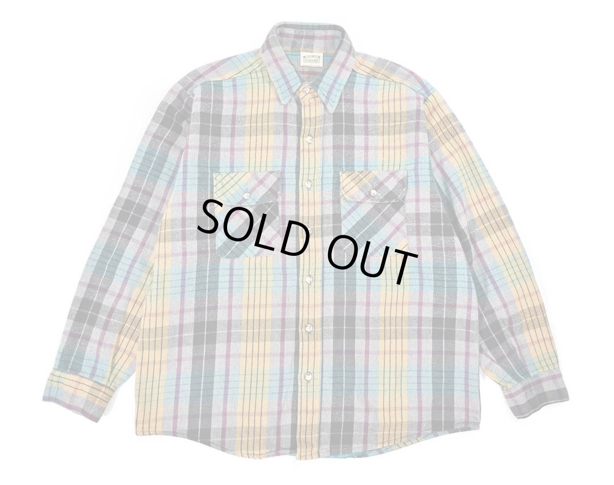 画像1: 90s Used Five Brother Heavy Flannel Shirt made in USA (1)