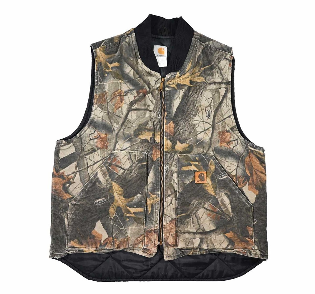 画像1: Used Carhartt Quilt Lined Duck Vest Realtree made in USA (1)