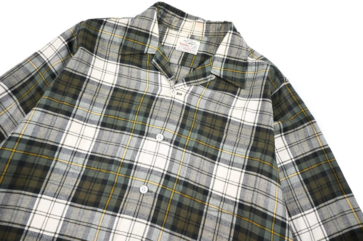 画像2: 60s Used Viyella by Hathaway Wool Open Collar Shirt (2)