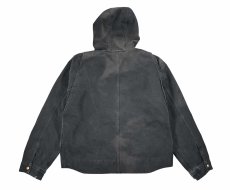 画像2: Used Carhartt Quilt Lined Duck Hooded Jacket Black (2)