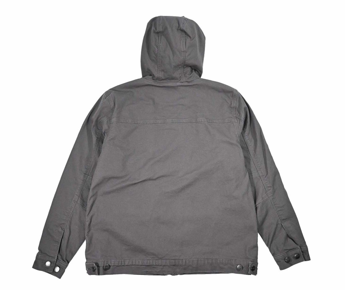 画像2: Used Carhartt Fleece Lined Duck Hooded Jacket Gravel (2)