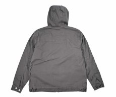 画像2: Used Carhartt Fleece Lined Duck Hooded Jacket Gravel (2)