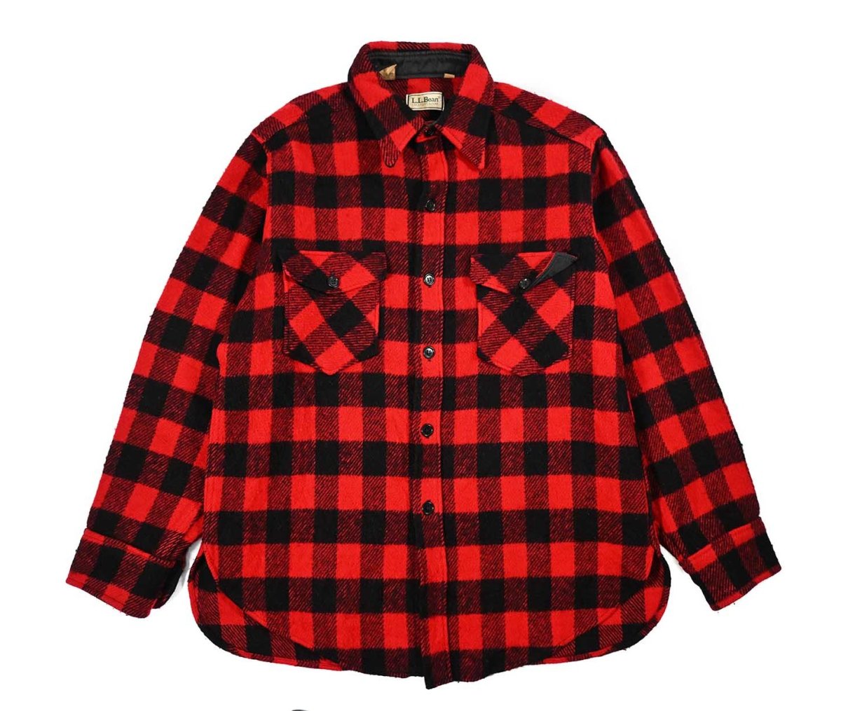 画像1: 80s Used L.L.Bean Wool Shirt made in USA (1)