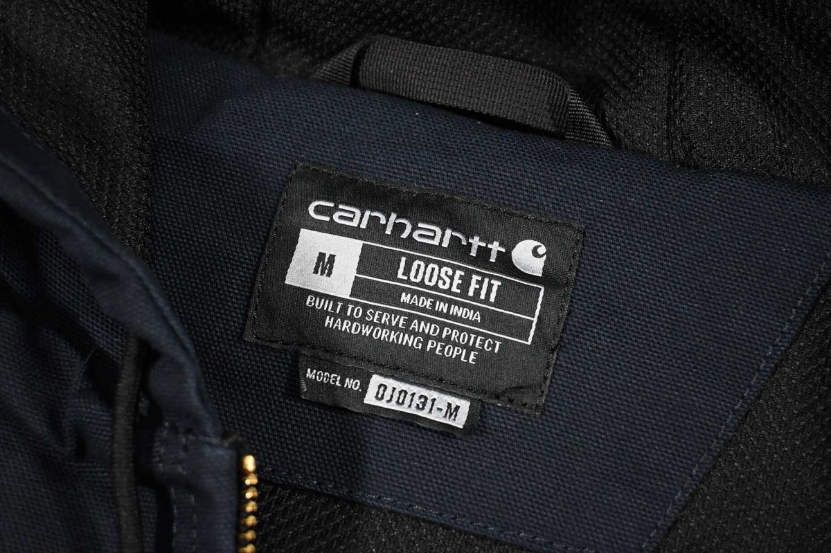 画像5: Used Carhartt Duck Thermal Lined Active Jacket Navy (5)