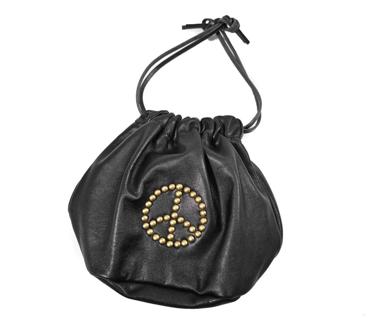 画像1: made in ASAKUSA Studded Leather Personal Effect Pouch (1)