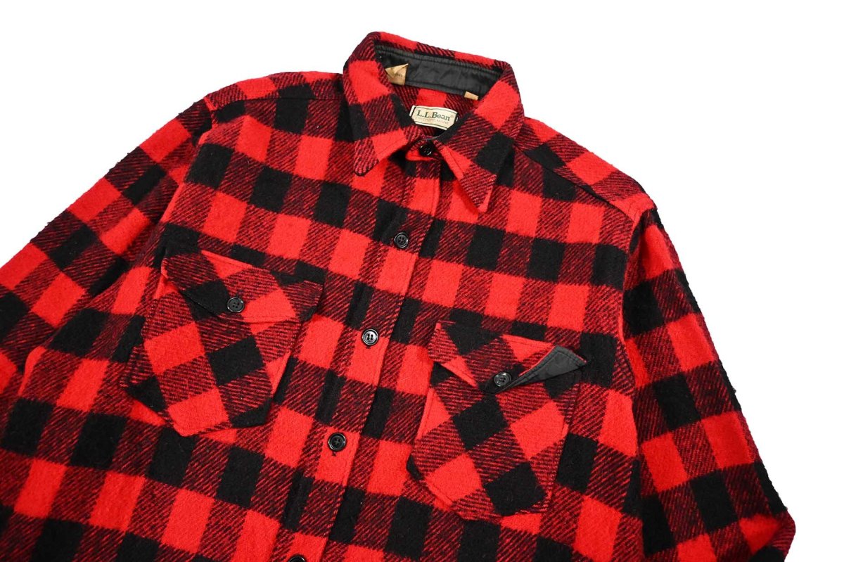 画像2: 80s Used L.L.Bean Wool Shirt made in USA (2)