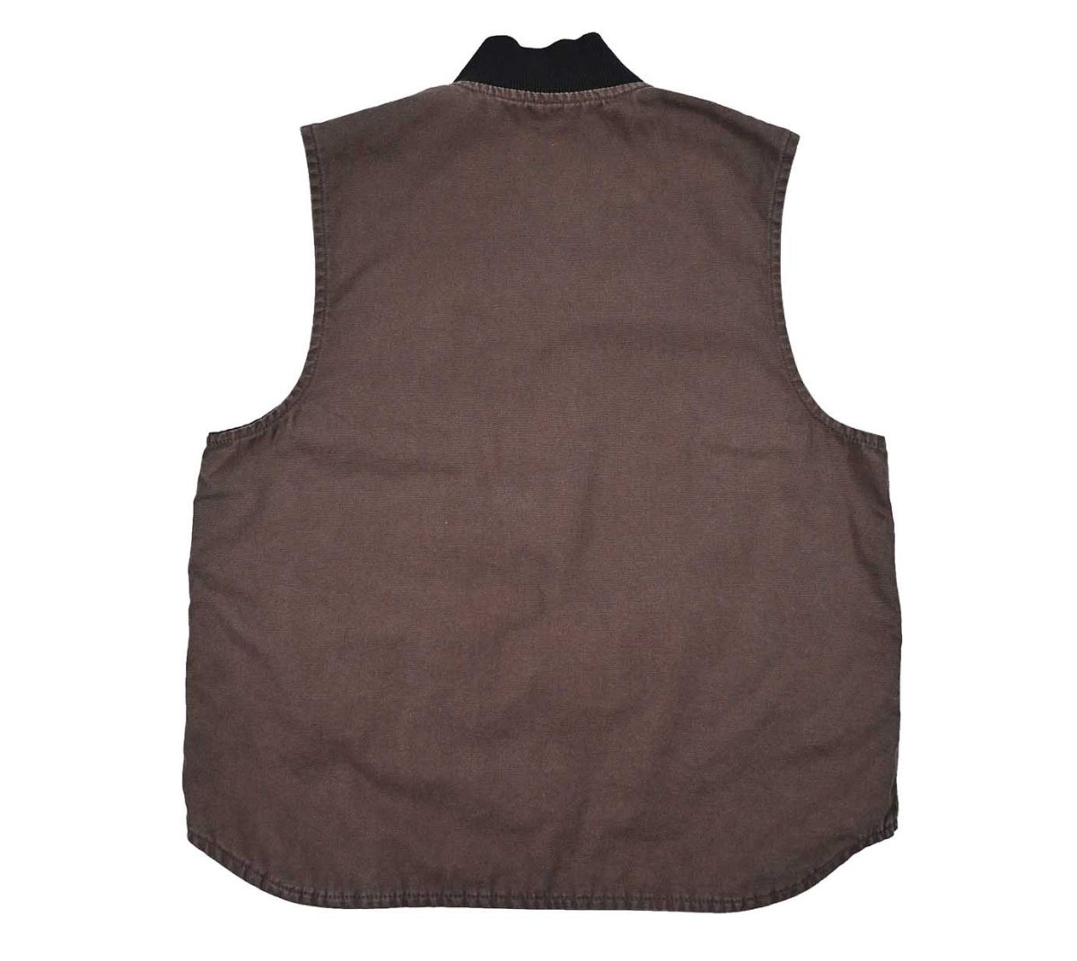 画像2: Used Carhartt Quilt Lined Duck Vest Dark Brown (2)