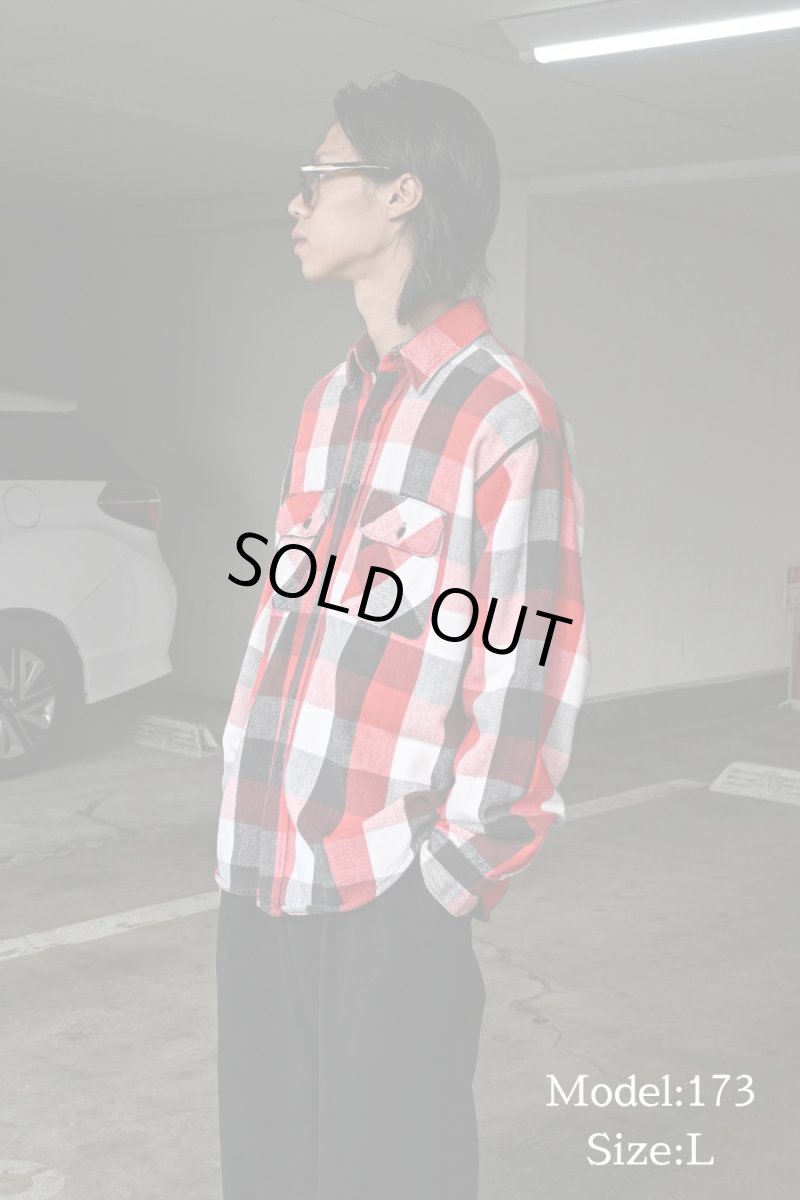 画像5: 80s Used Five Brother Heavy Flannel Shirt made in USA (5)