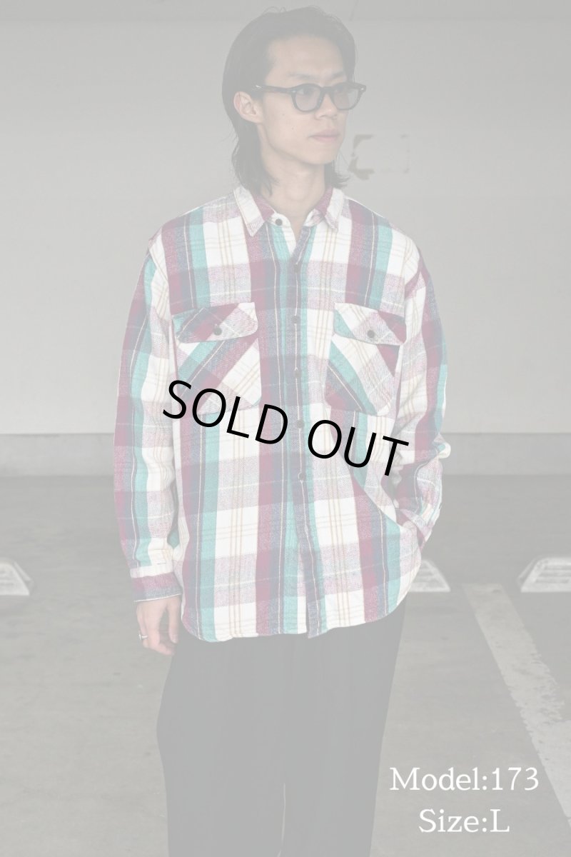 画像5: 90s Used Five Brother Heavy Flannel Shirt (5)
