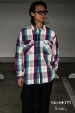 画像5: 90s Used Five Brother Heavy Flannel Shirt (5)