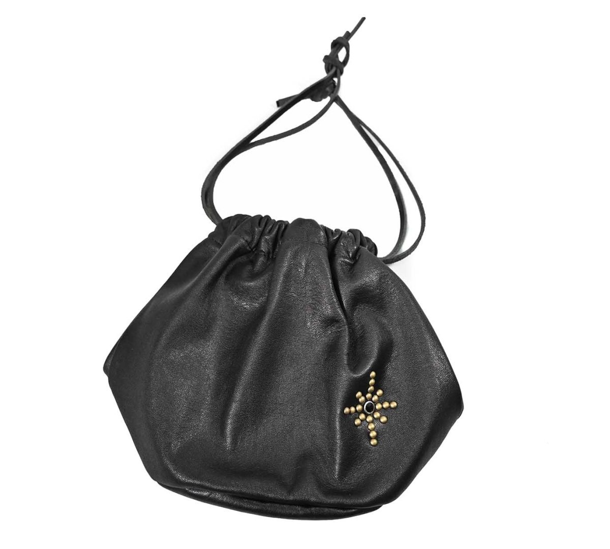 画像1: made in ASAKUSA Studded Leather Personal Effect Pouch (1)