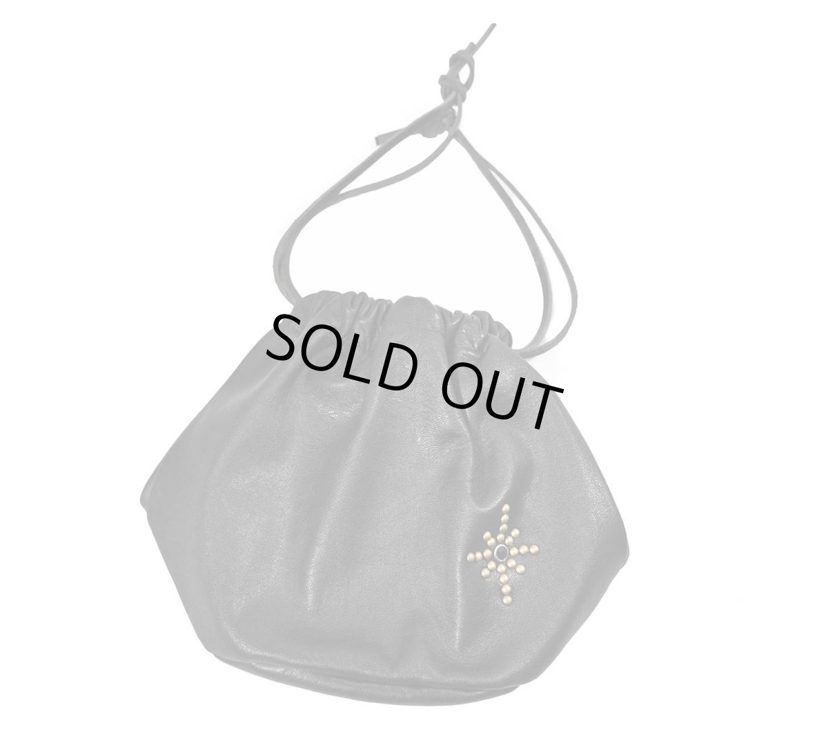 画像1: made in ASAKUSA Studded Leather Personal Effect Pouch (1)