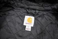 画像7: Used Carhartt Quilt Lined Duck Hooded Jacket Black (7)