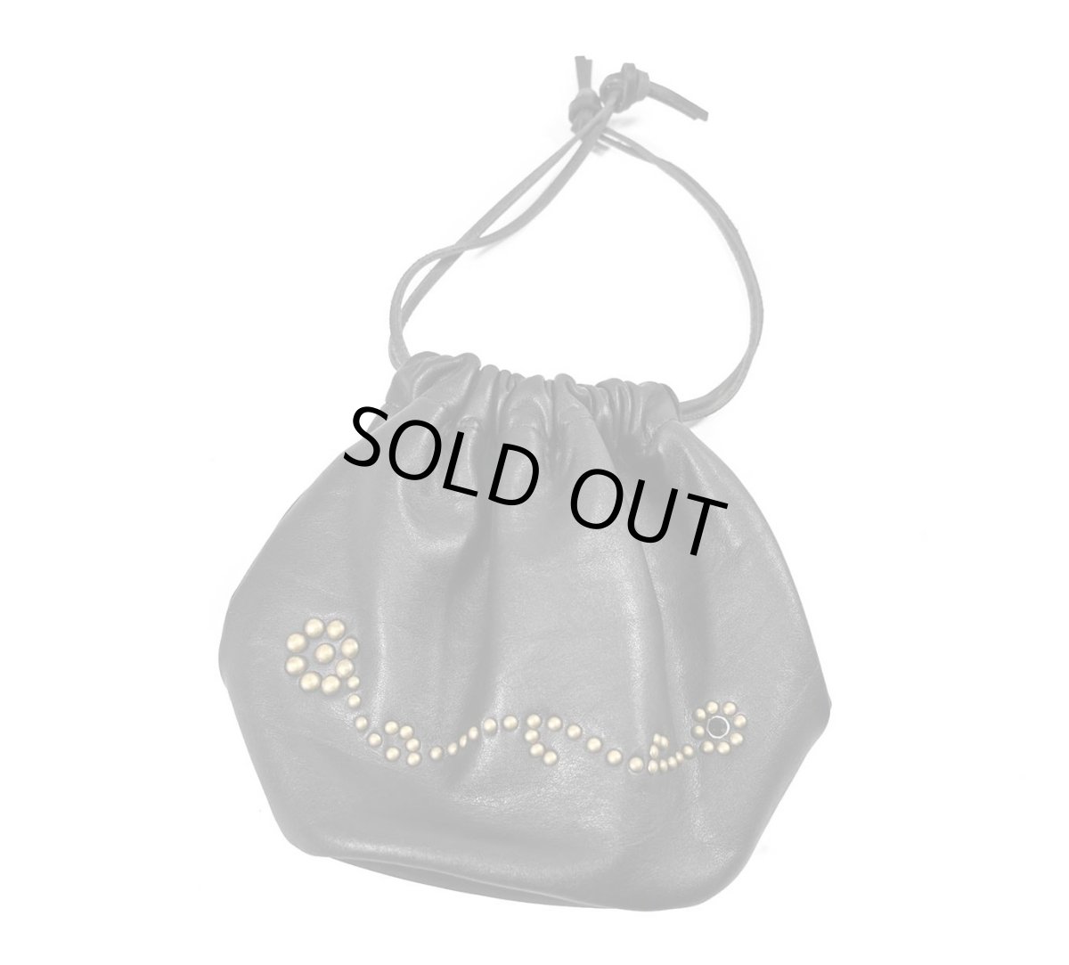 画像1: made in ASAKUSA Studded Leather Personal Effect Pouch (1)