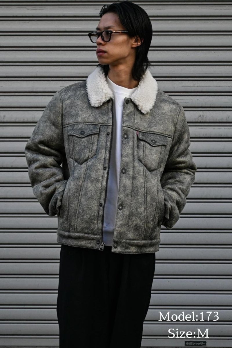 画像7: Levi's Faux Shearling Trucker Jacket リーバイス (7)