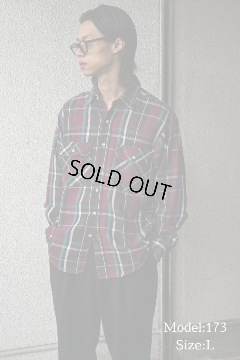 画像5: 90s Used Five Brother Heavy Flannel Shirt (5)