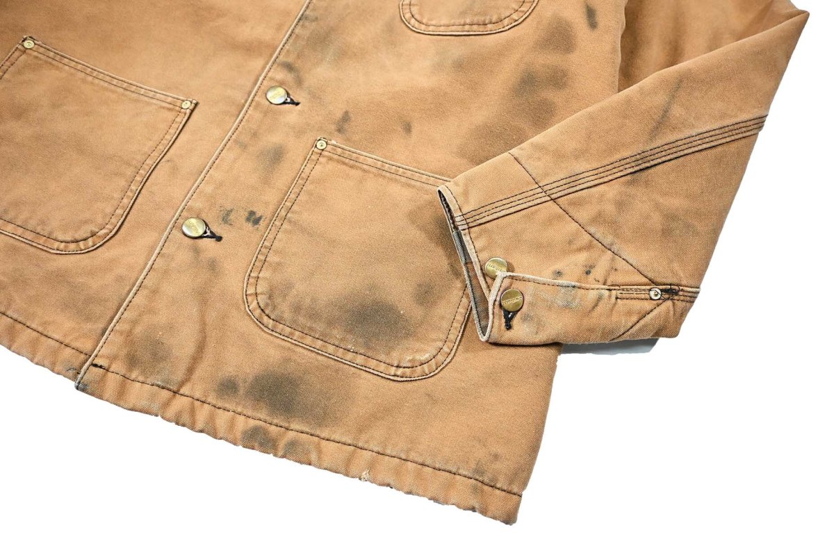 画像4: Used Carhartt Blanket Lined Michigan Chore Coat Brown (4)