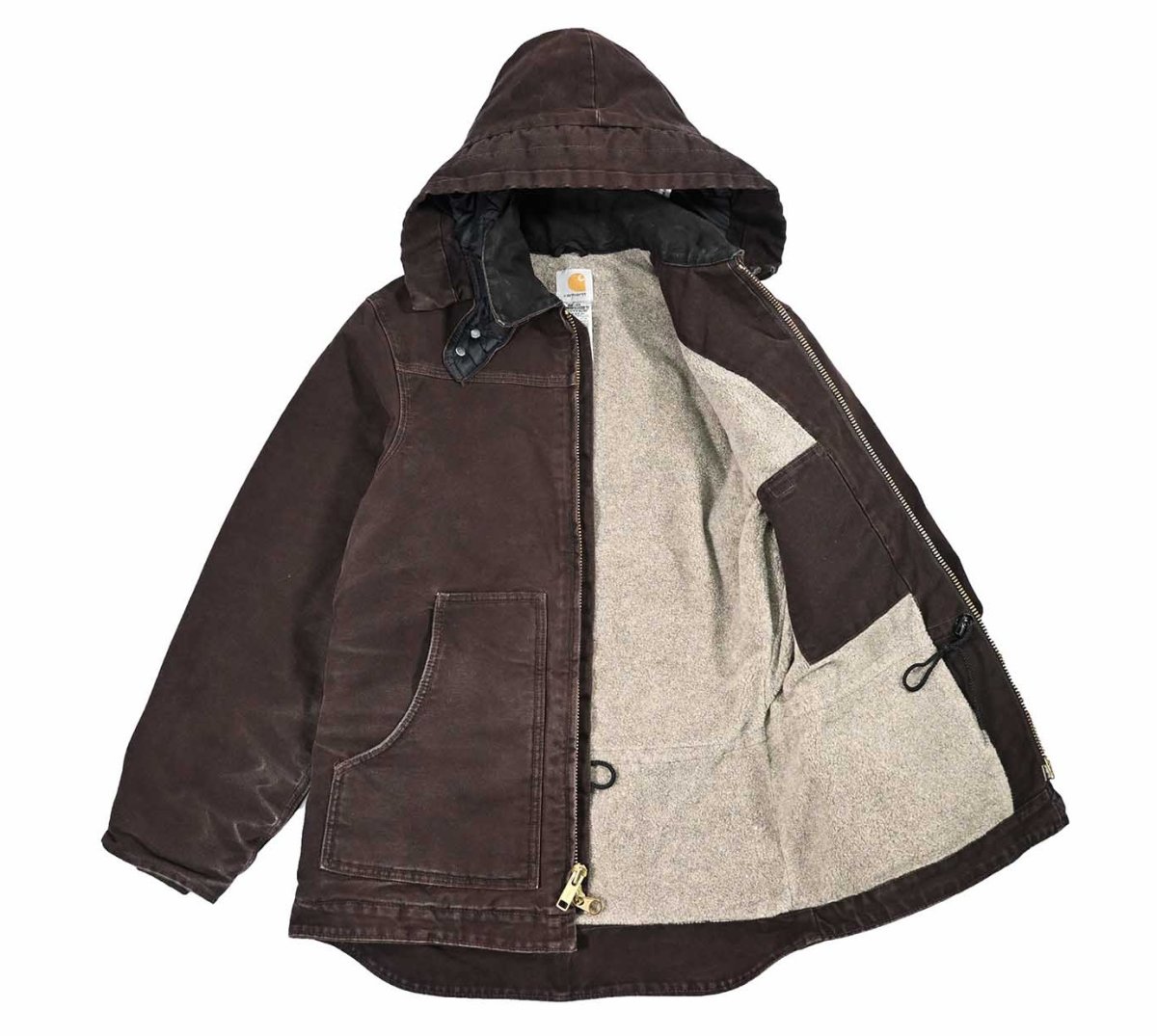 画像6: Used Carhartt Sherpa Lined Ridge Coat Dark Brown (6)