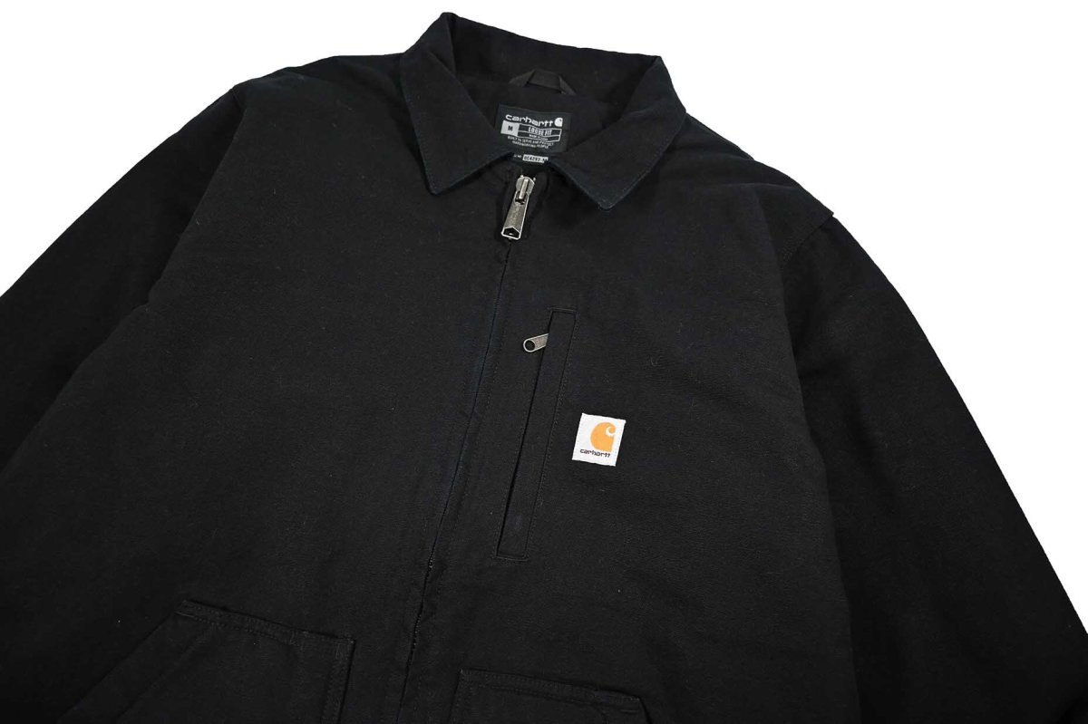 画像3: Used Carhartt Sherpa Lined Field Jacket Black (3)