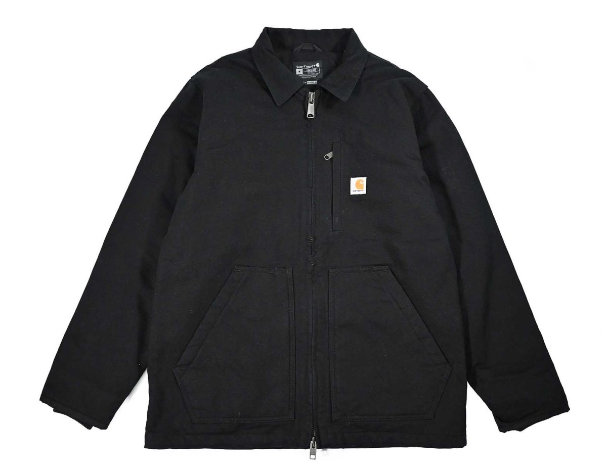 画像1: Used Carhartt Sherpa Lined Field Jacket Black (1)