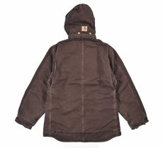 画像2: Used Carhartt Sherpa Lined Ridge Coat Dark Brown (2)