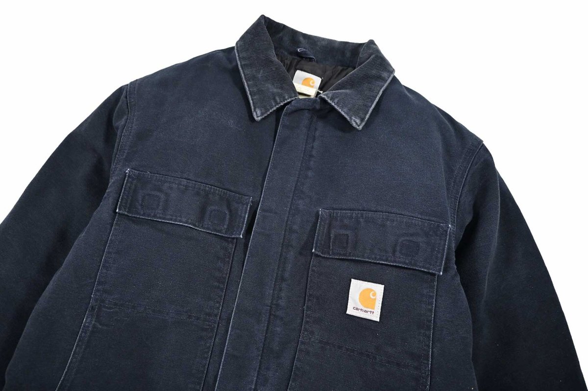 画像3: Used Carhartt Quilt Lined Traditional Coat Navy (3)