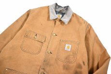 画像3: Used Carhartt Blanket Lined Michigan Chore Coat Brown (3)