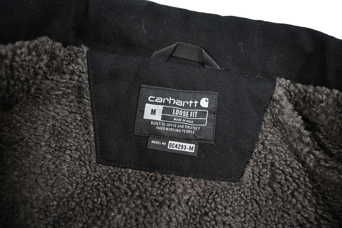 画像6: Used Carhartt Sherpa Lined Field Jacket Black (6)
