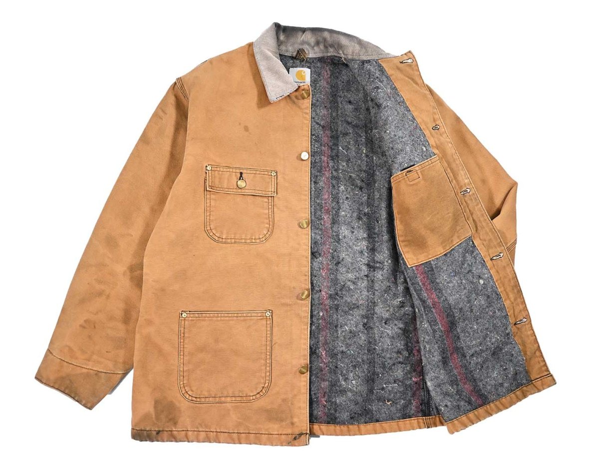 画像5: Used Carhartt Blanket Lined Michigan Chore Coat Brown (5)
